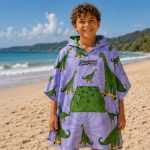 BONG-PONCHO-KIDS-REVERSIBLE-DINO-SK8 - Image 2