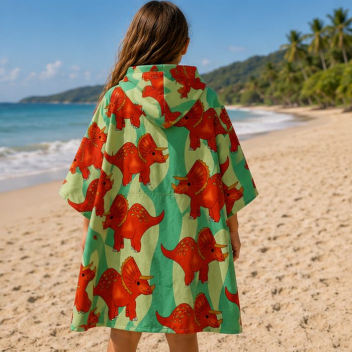 BONG-PONCHO-KIDS-REVERSIBLE-RHINO-DINO - Image 3