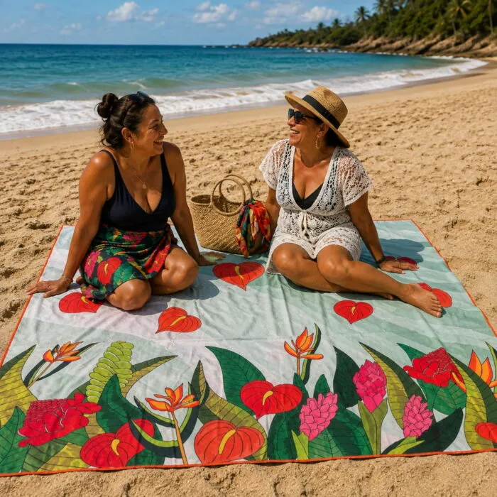 BONG-BEACH-TOWEL-FLOWER-POWER - Image 2