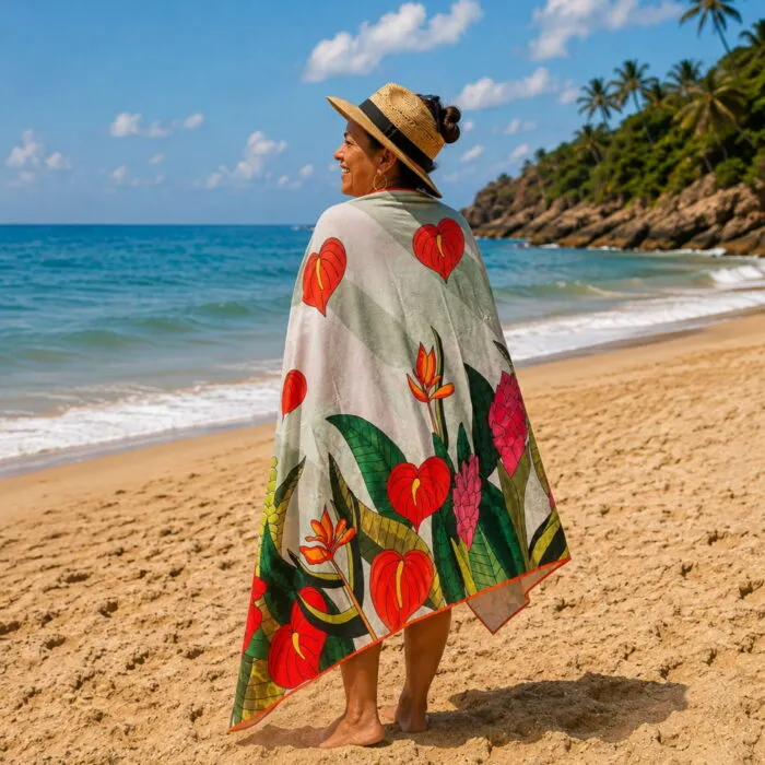 BONG-BEACH-TOWEL-FLOWER-POWER - Image 3